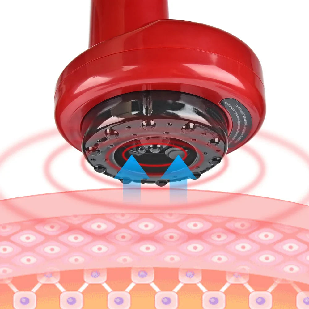 NNEOBA Electric Cupping Therapy Massager EMS Gua Sha Scraping Suction Cup Red