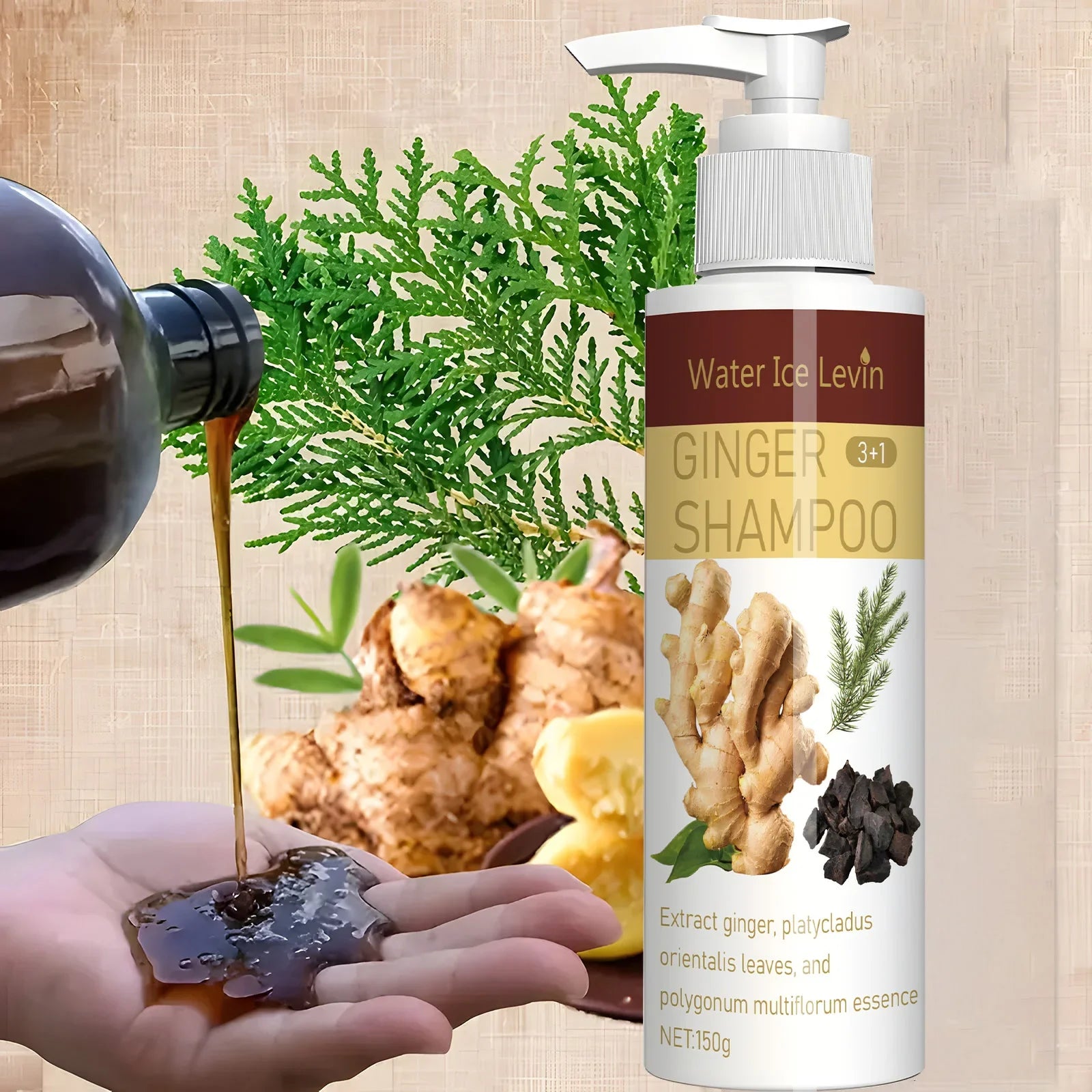 Ginger Regrowth Shampoo for Hair Loss and Dandruff