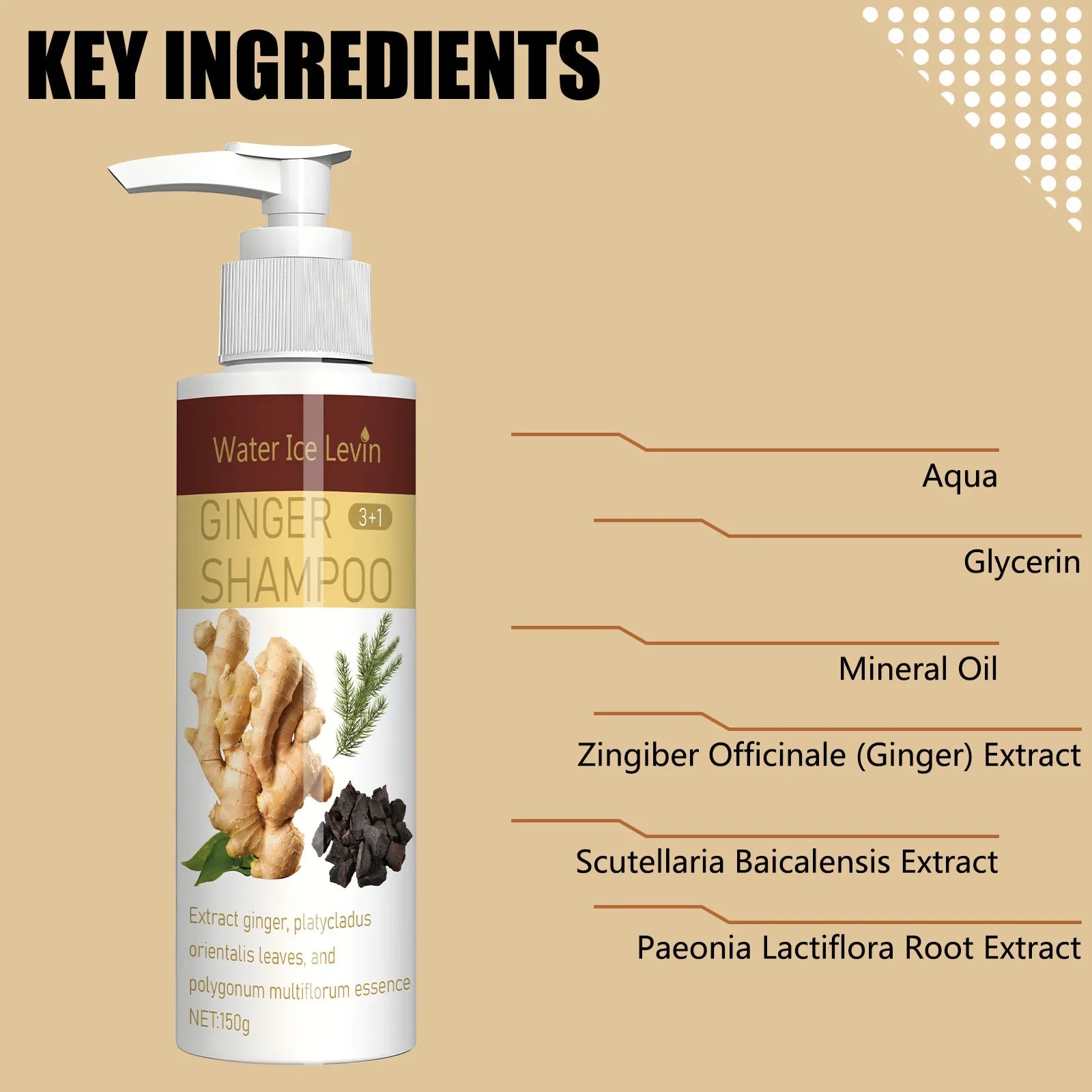 Ginger Regrowth Shampoo for Hair Loss and Dandruff