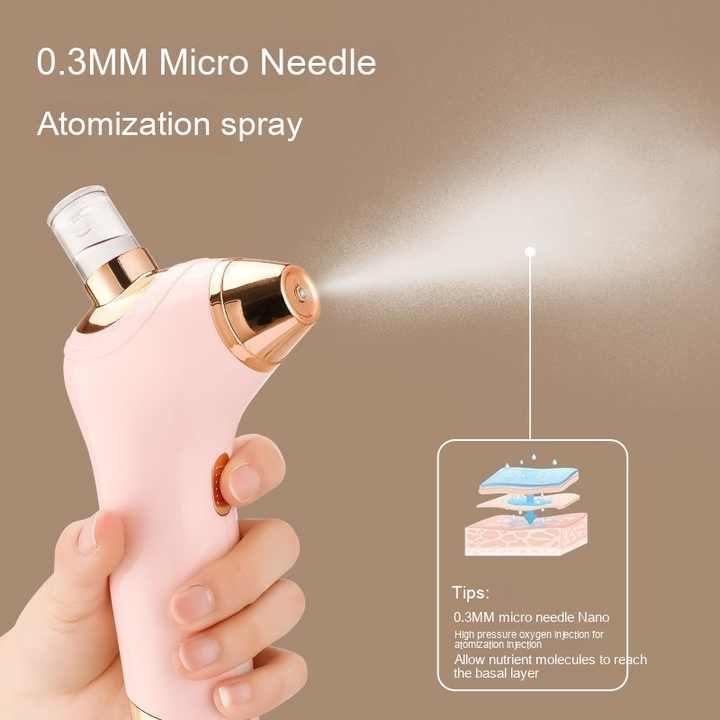 NNEDSZ White Portable Oxygen Injector for Face Hydration and Skin Rejuvenation, 40ml USB Rechargeable Atomizer