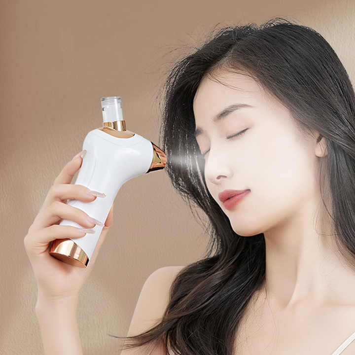 NNEDSZ White Portable Oxygen Injector for Face Hydration and Skin Rejuvenation, 40ml USB Rechargeable Atomizer