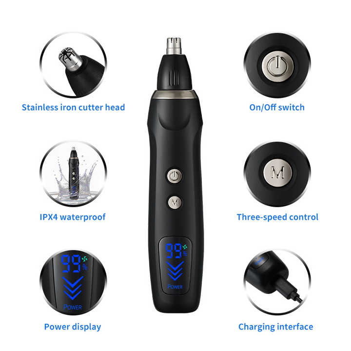 NNEDSZ 6-in-1 Rechargeable Electric Grooming Kit with Interchangeable Heads and LED Display
